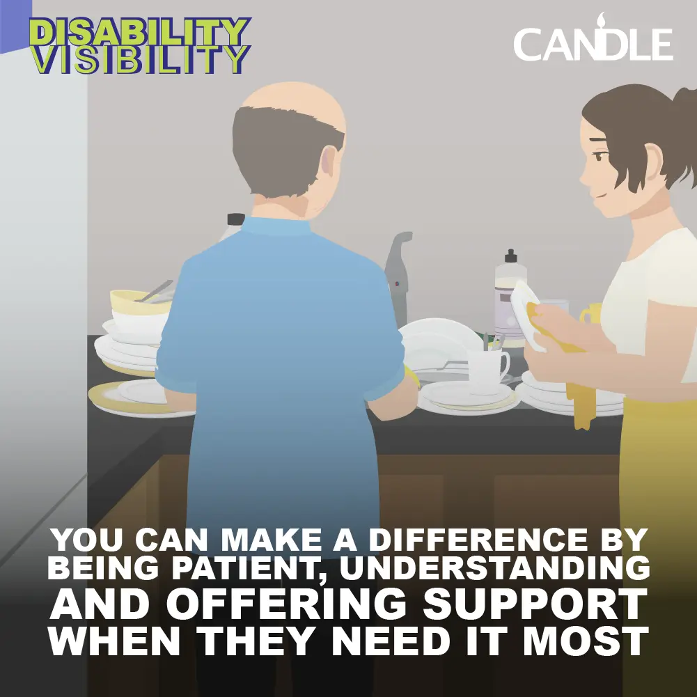 Another person is helping them wash all the dishes